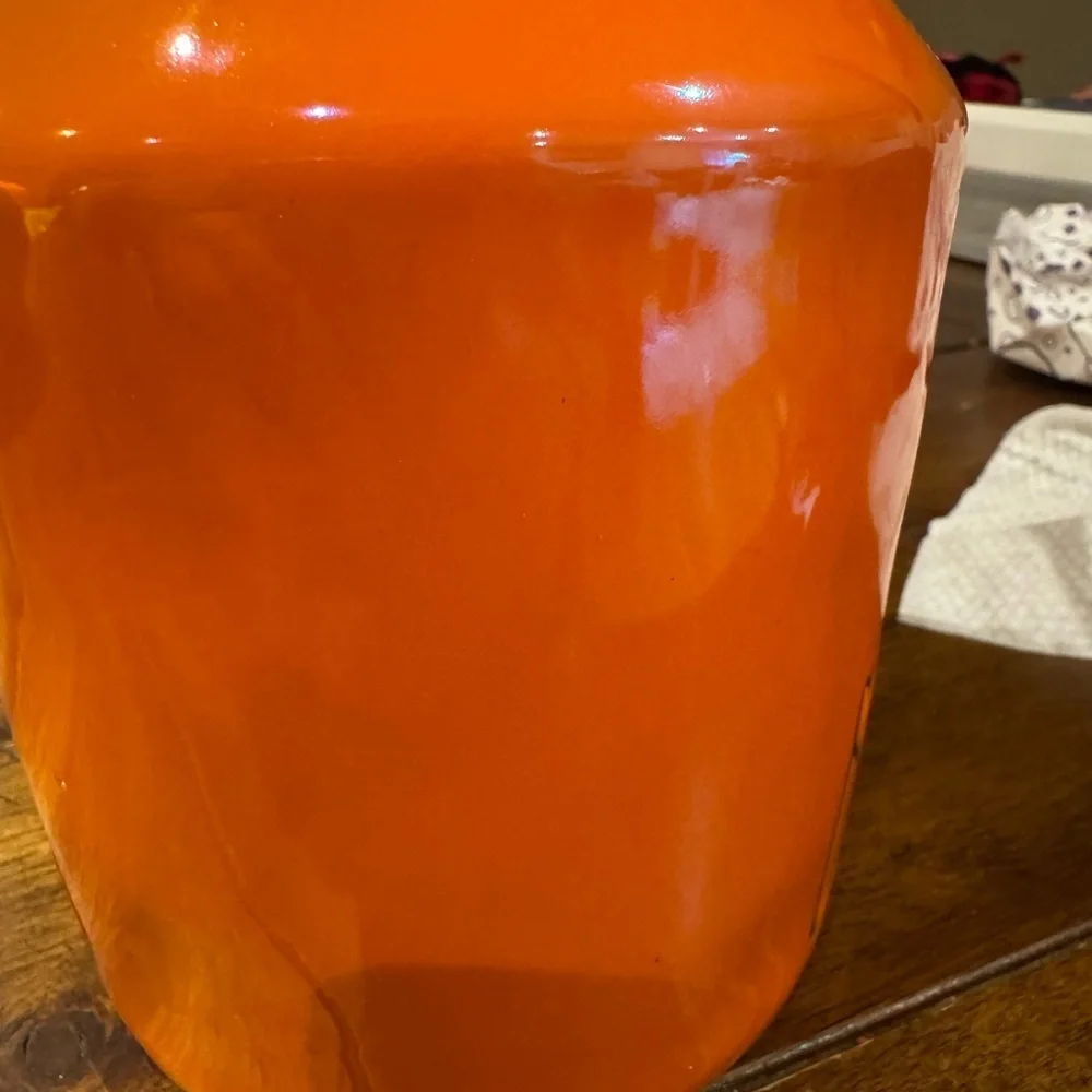 Rae Dunn Glossy Orange Birdhouse